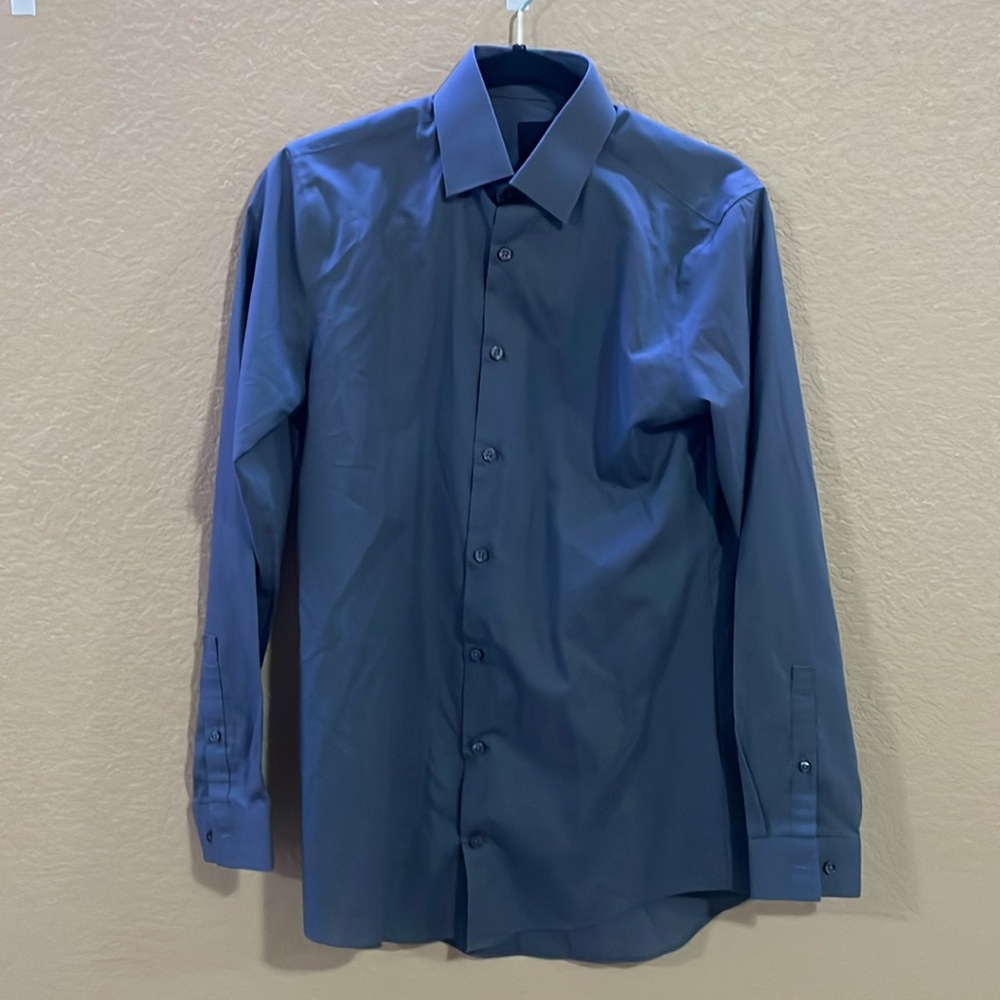 Grey slim fit JF dress shirt